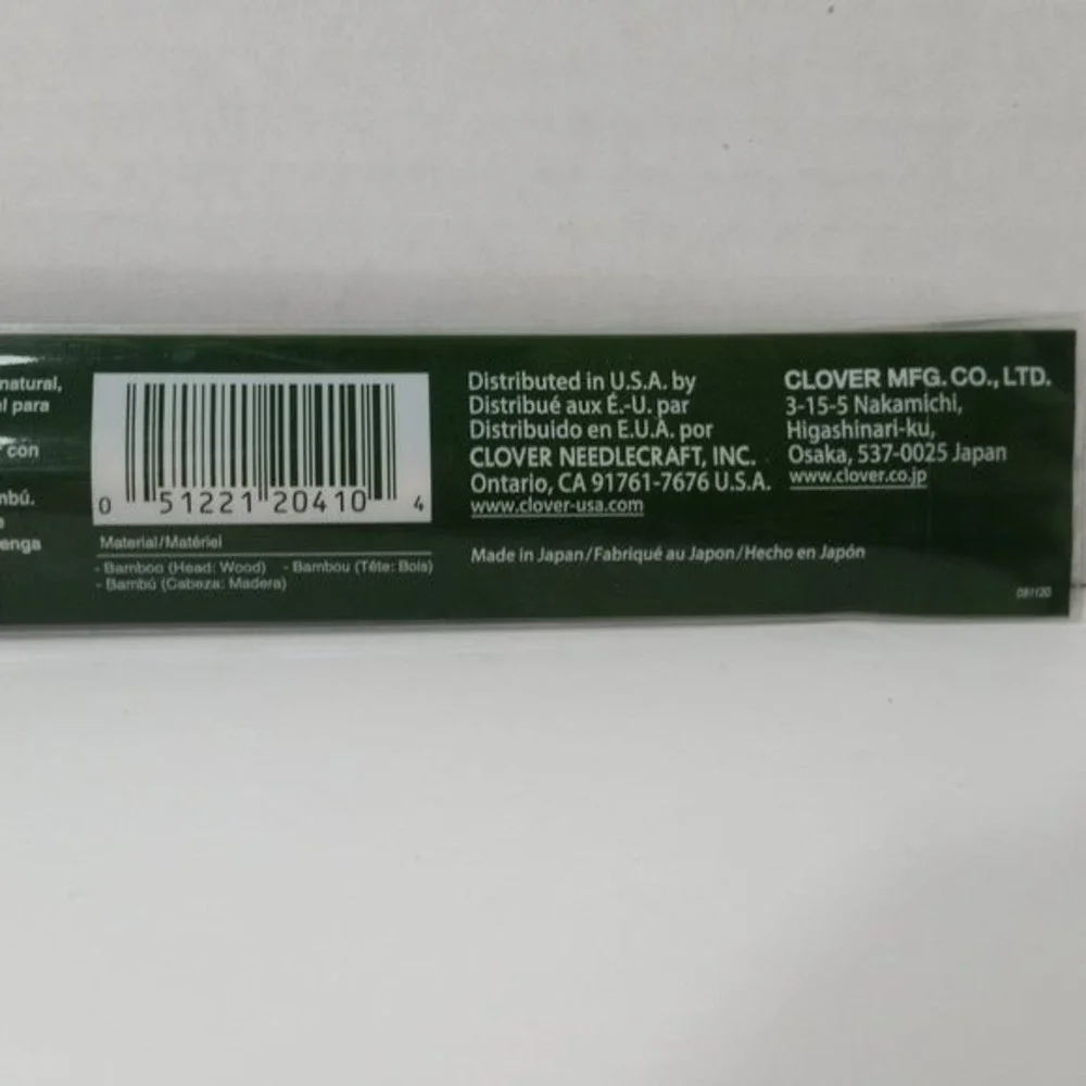Clover Takumi Bamboo Knitting Needles US 10 9inch